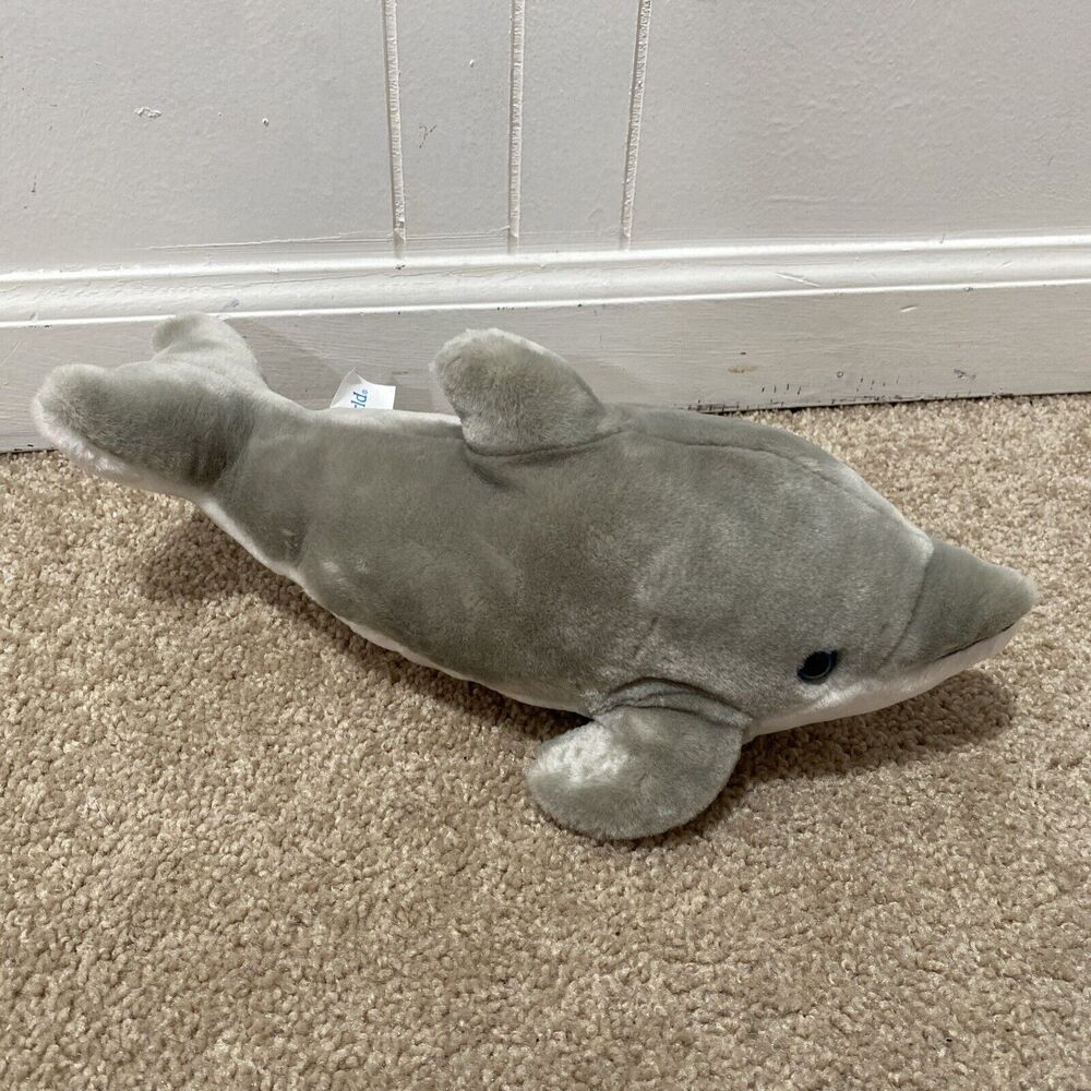 vintage sea world dolphin plush Stuffed Animal With Tags Blue Eyes With Tags - Picture 2 of 10